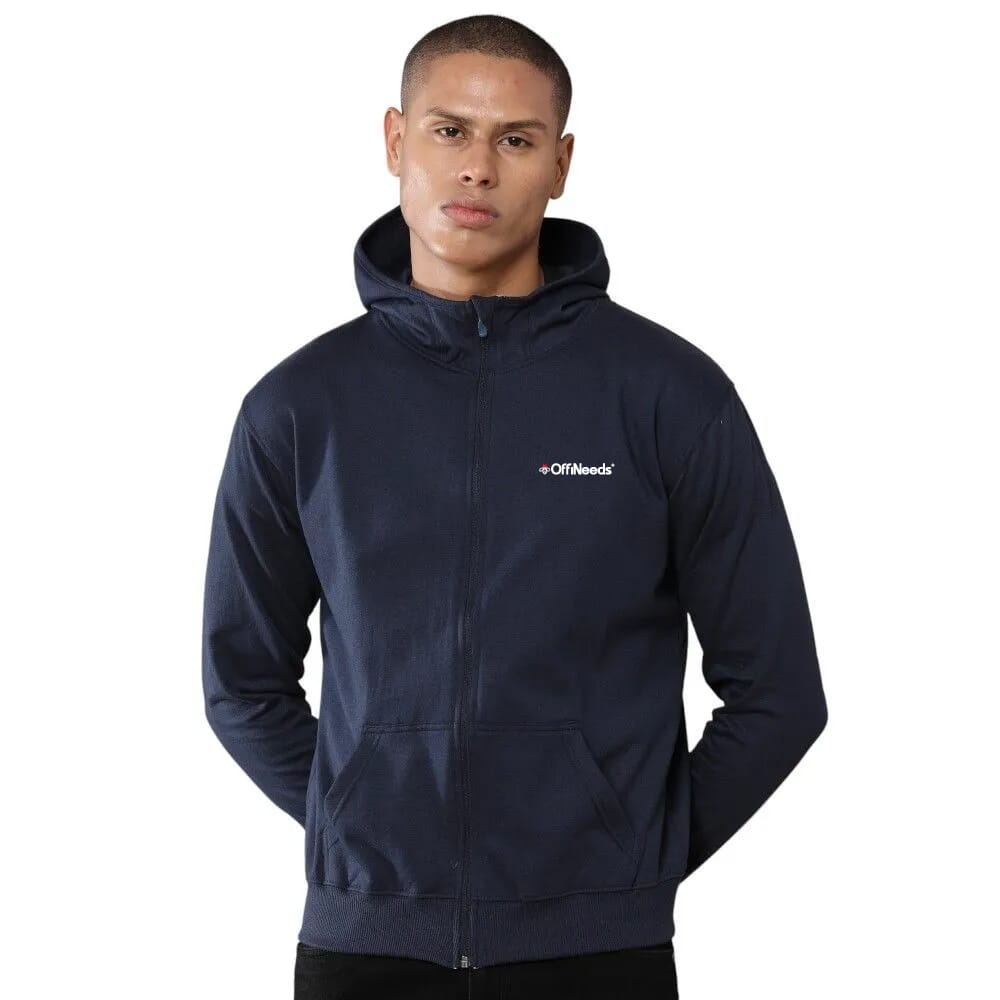 Greys&Blues Rocky Hoodie with Zip- Navy Blue